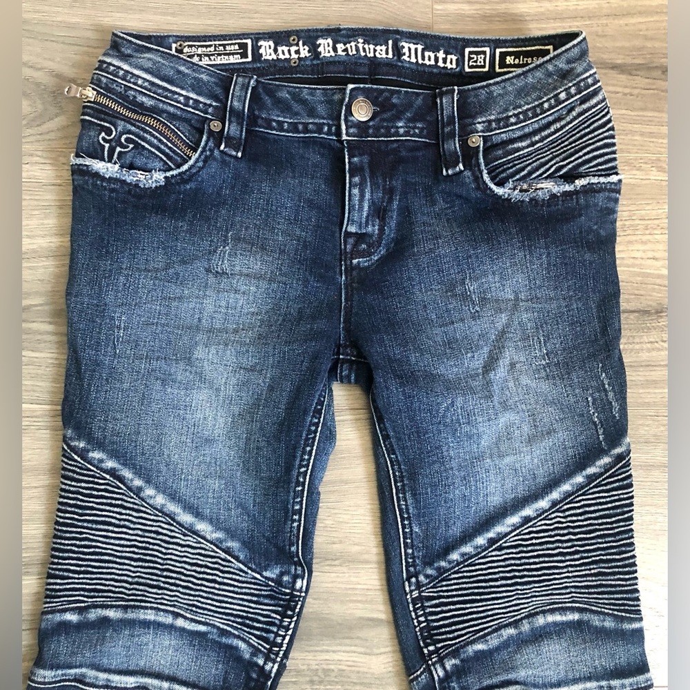 Rock Revival Moto Nelrose  Skinny Jeans